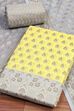 Mustard Poly Cotton Banarasi Unstitched Suit Set image number 1