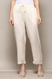 Off White Rayon Regular Solid Palazzo image number 5