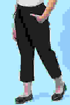 Black Cotton Solid Pant image number 3