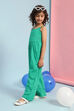 Green Cotton Strappy Straight Jumpsuit image number 2