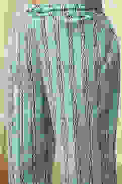 Blue Cotton Hand Block Print Unstitched Suit Set image number 4