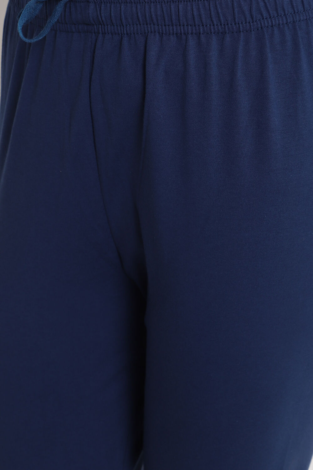 Navy Blue Double Layered Kurta Churidar Suit Set image number 5