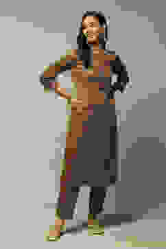 Deep Mustard Straight 2 Piece Set image number 0