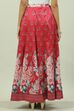 Red Art Silk Skirt image number 4