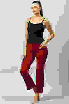 Maroon Relaxed Pants image number 5