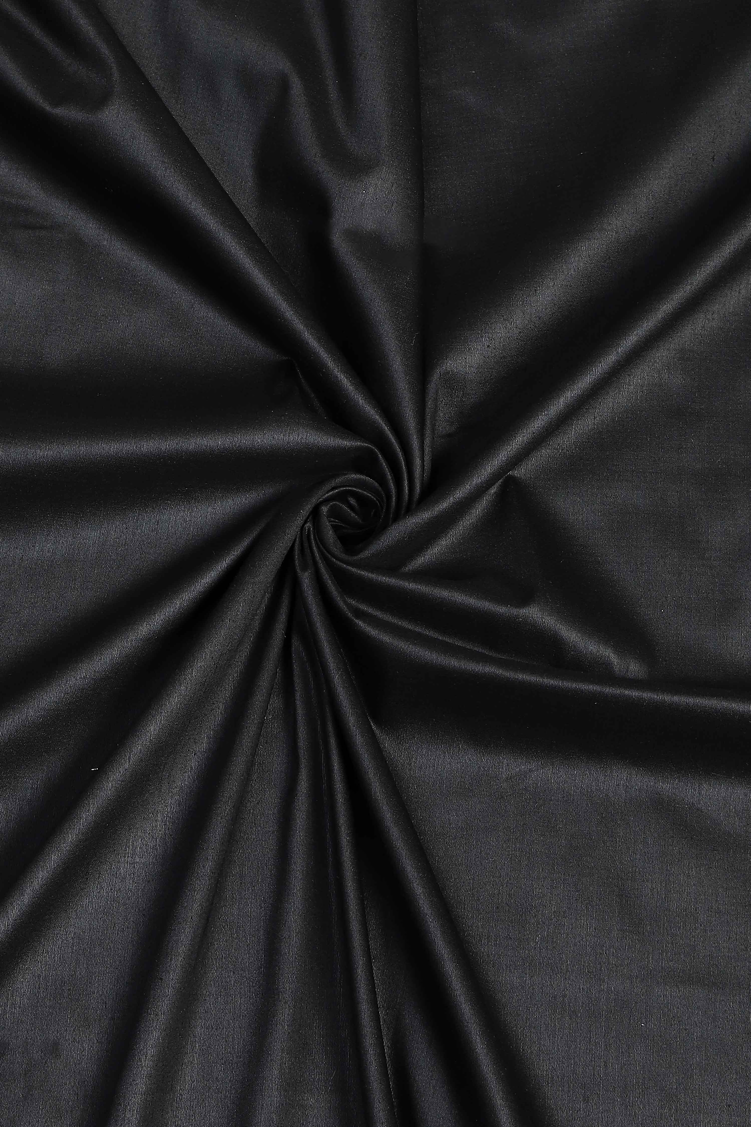 Green Black Poly Cotton Banarasi Unstitched Suit Set image number 2