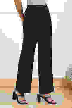 Navy Blue Solid Relaxed Fit Pants image number 3