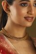 Red Brass Necklace Set image number 1