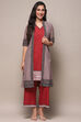 Maroon Cotton Printed Kurta & Palazzo Suit Set image number 7