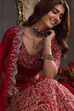 Berry Red Zari Embroidered Lehenga Set image number 1