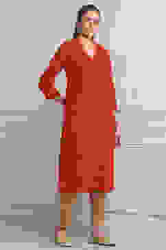 Red Viscose Rayon Straight Kurta Pants Set image number 5