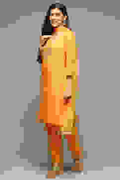 Mango Rayon Straight Kurta Pants Suit Set image number 5