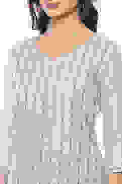 Light Blue Linen Woven Unstitched Suit Set image number 1