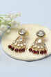 Red Stone Embellished Earrings image number 0