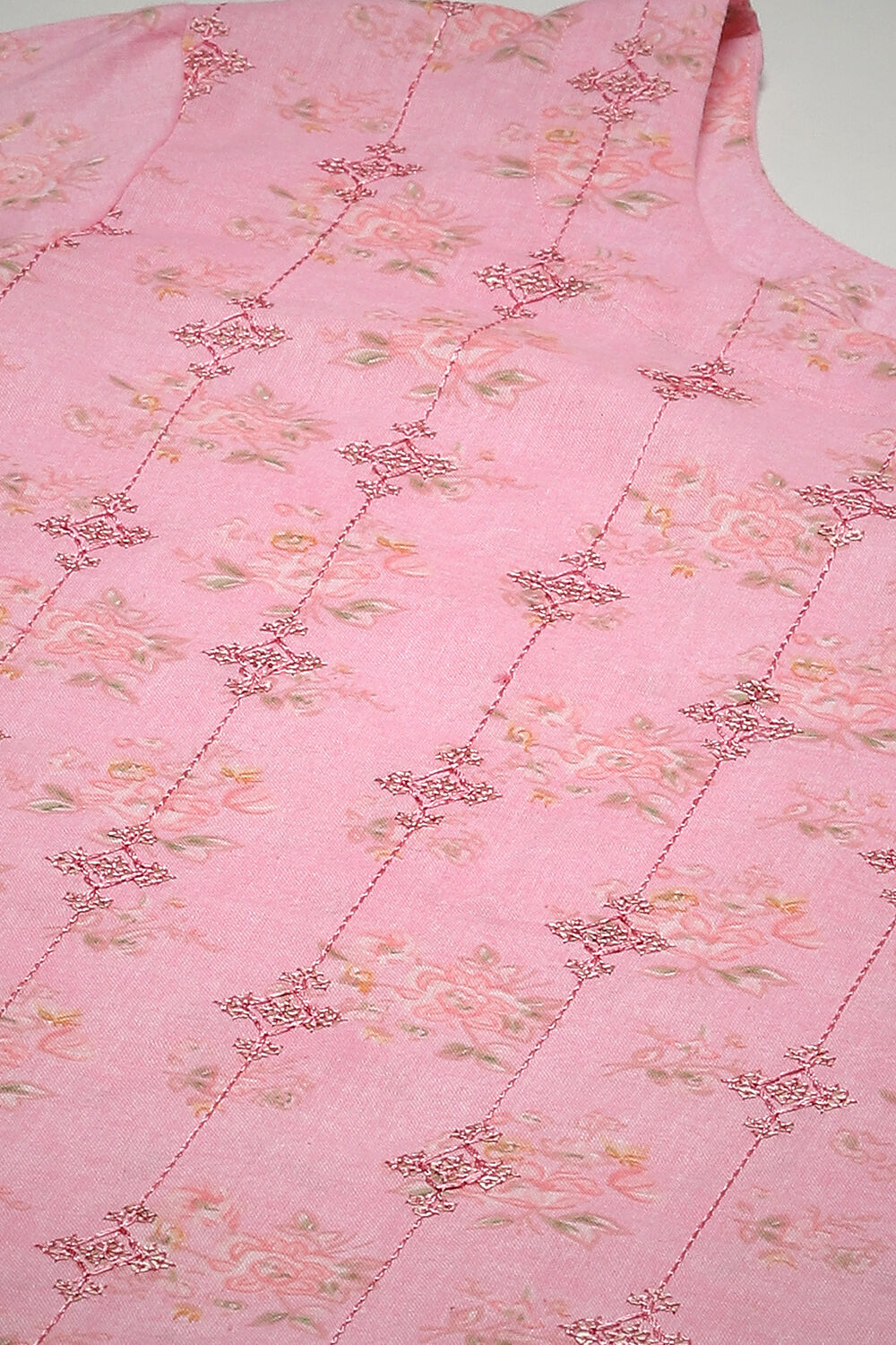 Multi Cotton Blend Digital Print Unstitched Suit Set image number 2