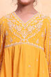 Yellow Polyester Blend Flared Suit Set image number 1