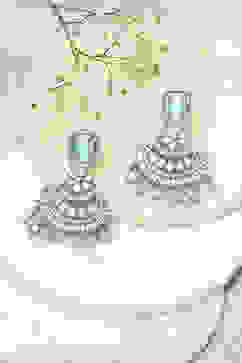 Mint Green Brass Earrings image number 0