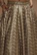 Gold-Toned Georgette Sequinned Lehenga Set image number 2