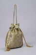 Dark Gold Fabric Potli Bag image number 3