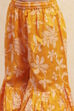 Orange Cotton Printed Tiered Kurta Set image number 2