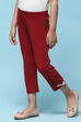 Fuchsia Cotton Lycra Regular Fit Capri image number 2