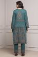 Ivory Printed Straight Winter Suit Set image number 4