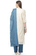 Blue Cotton Blend Hand Embroidered Unstitched Suit Set image number 4
