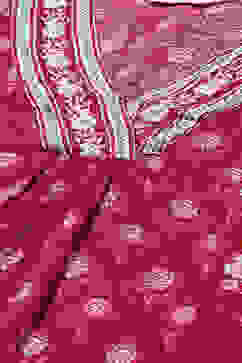 Red LIVA A-Line Kurta Palazzo Suit Set image number 1