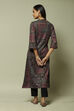 Oil Pink Straight Printed Kurta image number 4
