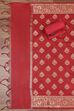Hot Pink Poly Cotton Banarasi Unstitched Suit Set image number 3