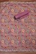 Teal Cotton Printed Embroidered Unstitched Suit Set image number 3