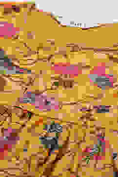 Mustard Cotton Fusion Dress image number 1