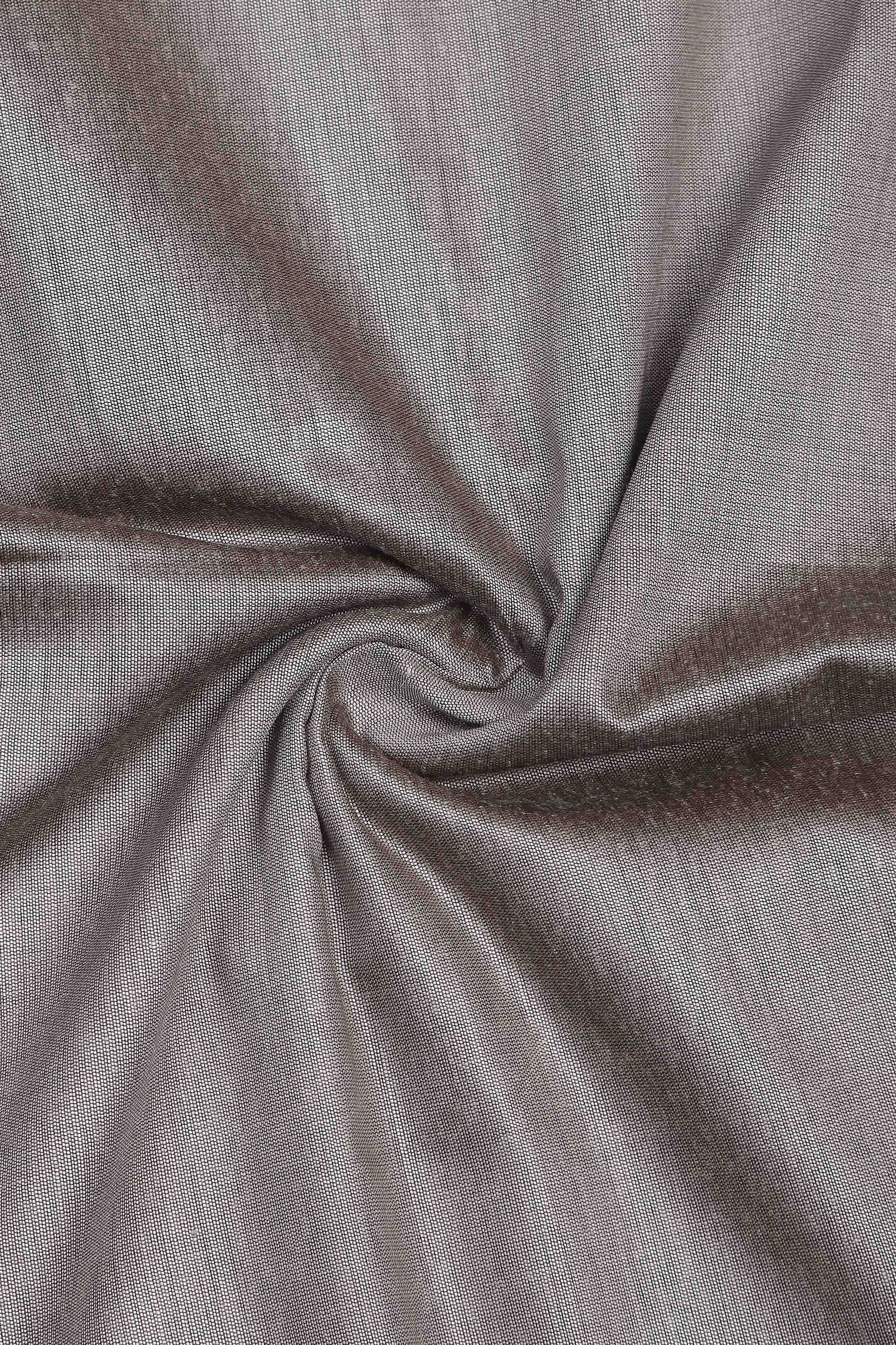 Dusty Mauve Banarasi Chanderi Banarasi Print Unstitched Suit Set image number 2