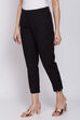 Black Cotton Blend Solid Pant image number 1