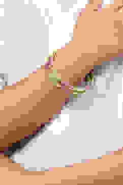 Green & Pink Metal & Beads Kids Bangles image number 3