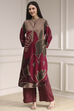 Berry Printed Straight Kurta Set image number 6