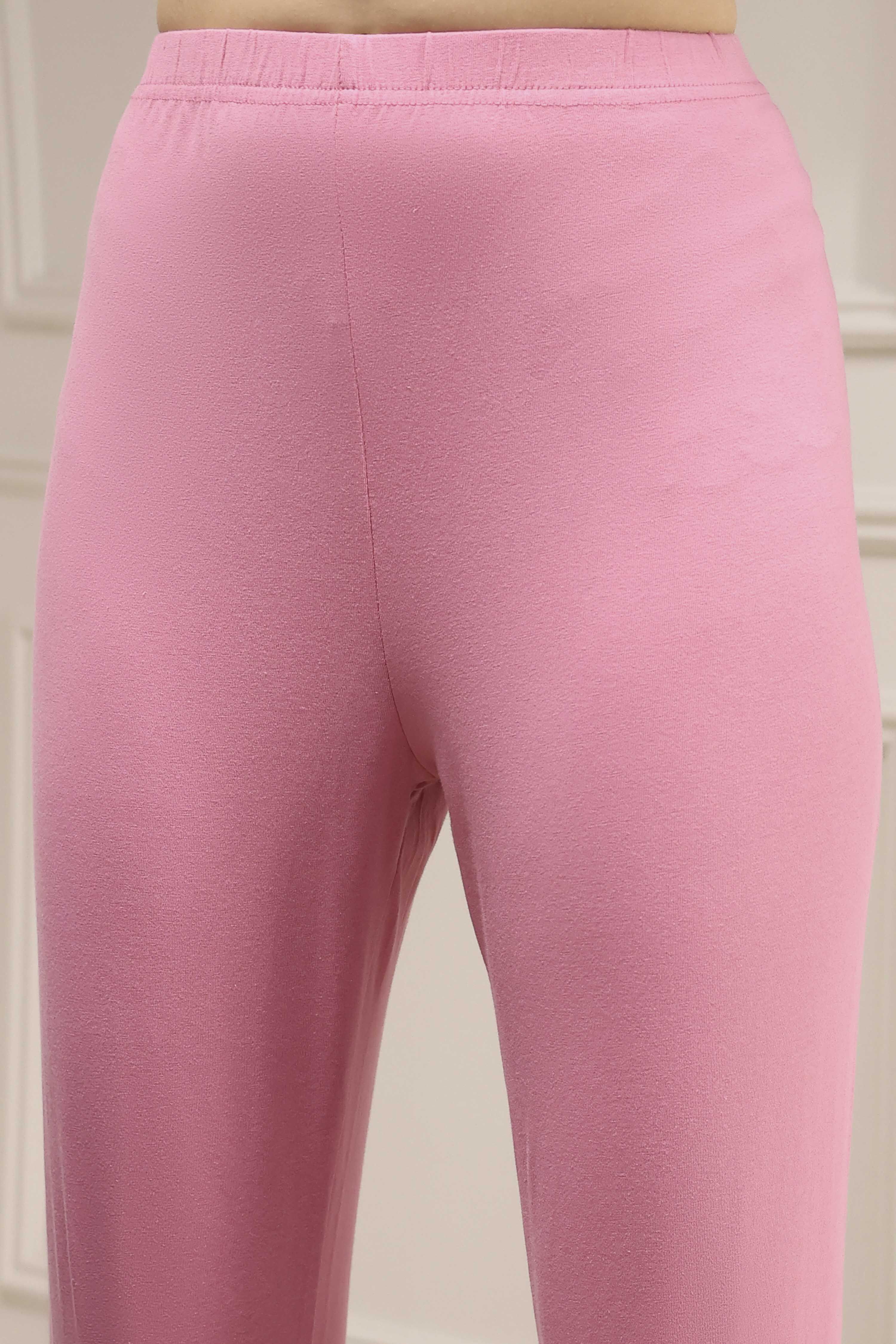 Light Pink Cotton Printed Anarkali Suit Set image number 2