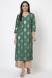 Yellow Viscose Straight Kurta image number 2