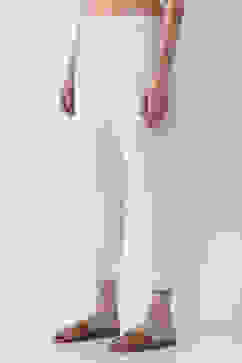 Off White Cotton Regular Pants image number 2