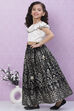 White And Pink Art Silk Flared Lehenga image number 5