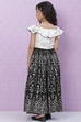 White And Pink Art Silk Flared Lehenga image number 4