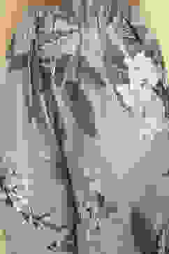 Grey Floral Printed Shantoon Kurta Pants Set image number 2