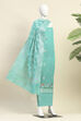 Pastel Cotton Printed Embroidered Unstitched Suit Set image number 4