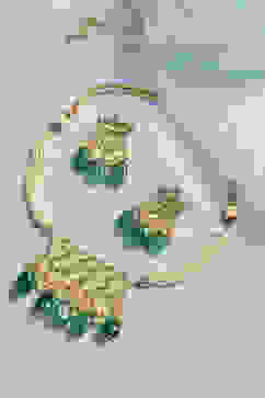 Dark Green Alloy Necklace Set image number 2