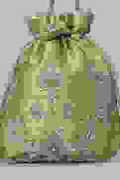 Dark Gold Fabric Potli Bag image number 6