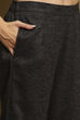 Black Polyester Straight Kurta Pants Set image number 2