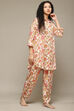 Off White & Red Rayon Printed 2 Piece Sleepwear Set image number 5
