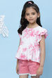 White Cotton A-Line Printed Top image number 2