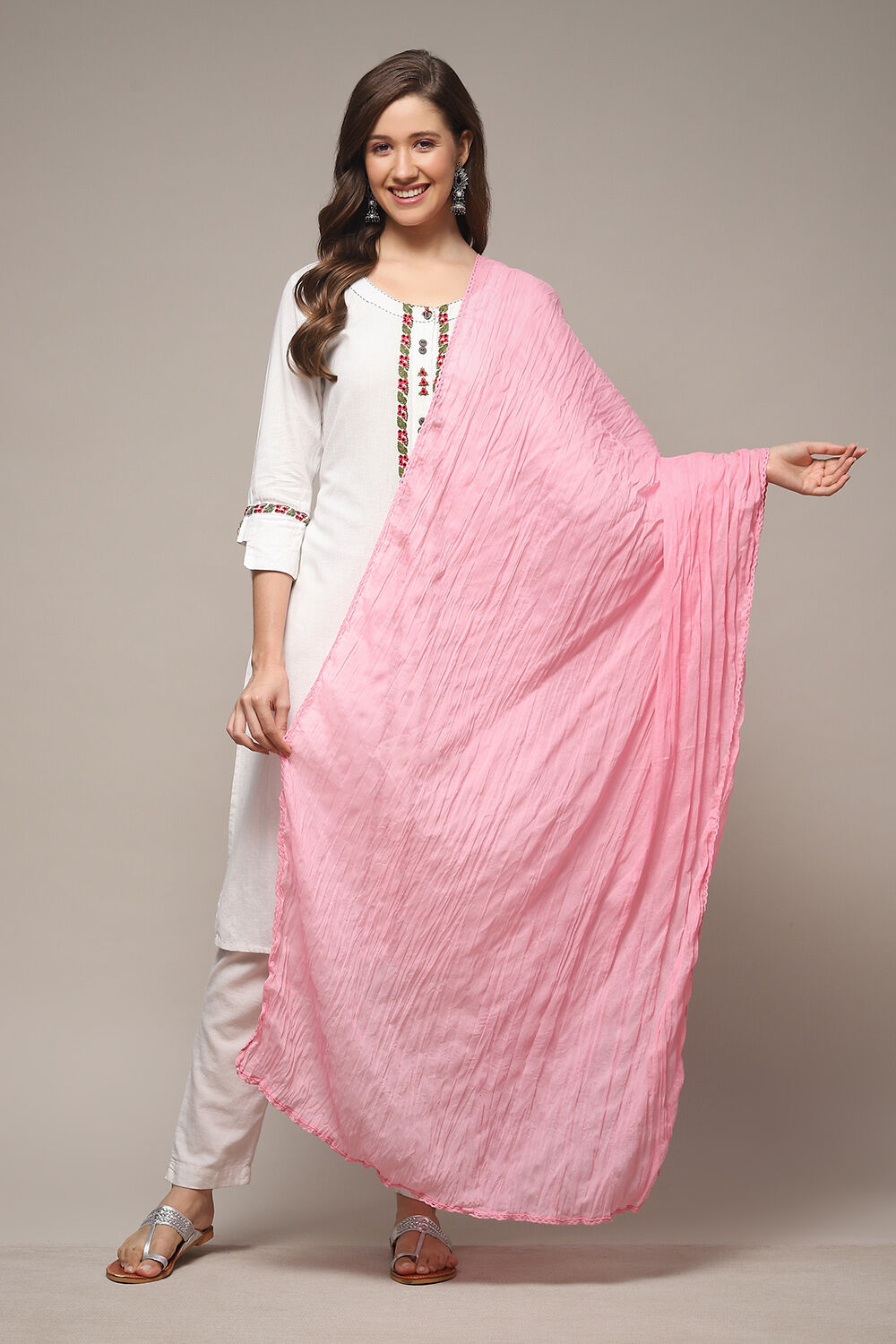 Sky Blue Cotton Dupatta image number 0