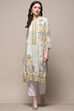 Ice Blue Rayon Straight Kurta